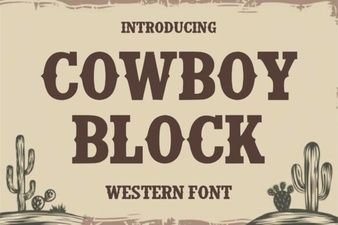 Craft Your Project with a Cowboy Block Font