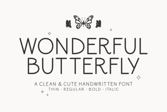 Wonderful Butterfly Fonts for Creative Designs